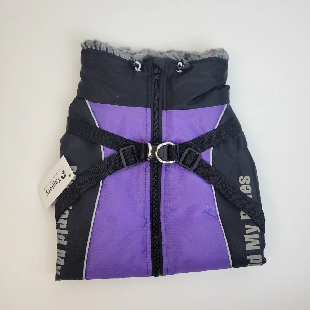 Dog winter coat harness